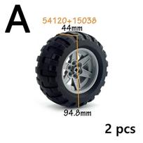 MOC Techninis Padangos Rato Kryžminės Skylės Rinkinys Motociklo Automobilio Sunkvežimio Ratai 44309 92402 32019 54120 11957 Statybos Statybinis Elementas
