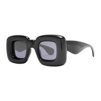 Loewe Kvadratiniai įpurškimo akiniai nuo saulės Juodi/Dūminiai Moteriški akiniai LW40098I-01A 41,Black