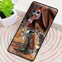 Kaubojus Kaubojė Howdy Vakarų Rančo Boho telefono dėklas Samsung Galaxy note 10 pro S26 Ultra S23 S24 FE S25 S21 S22 PLUS Galaxy S24 FE