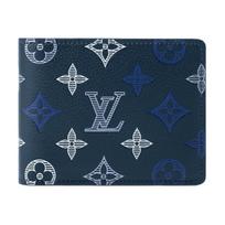 Louis Vuitton Multiple Monogram Shadow Leather Wallet Men wallet Deep-Blue M29137 Box(Basic Set+Box)