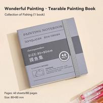 Languo Tearable Drawing Notebook Sketchbook Handbook 250gsm Paper 40sheet Mini Book for Watercolor Acrylic Marker Pen Gouache