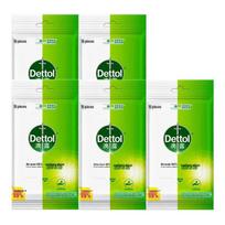 Dettol Portable Hygiene Wipes, 5-Pack (10 Sheets Each)