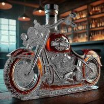 Viskio butelis Motociklo formos 11 oz Naujoviškas stiklinis grafinas 3D graviravimas Kūrybiškas Vyrams Motociklininkui/alkoholio mėgėjui Kolekcionieriui-jinmu3