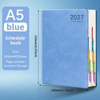 Multi-Purpose A5 2027 Planner 365 Days with Monthly & Weekly Plan Pages Schedule Notebook Efficiency Agenda Book Students mėlyna
