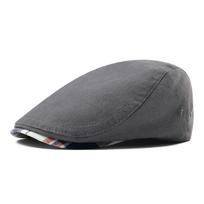 JGNGOUL Vyriška 100% lino plokščia kepurė-baretė Gatsby Newsboy Kepurė Vasarinė Vairavimo Kepurė Plona Lauko Atsitiktinė 58cm tamsiai pilka spalva
