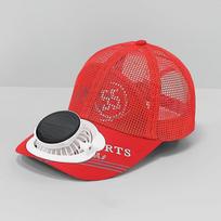 Saulės įkrovimo ventiliatorius beisbolo kepurė suaugusiems vasarinė unisex lauko apsauga nuo saulės kvėpuojanti greitai džiūstanti snapelis tinklelis vyrams moterims 58-62CM raudona