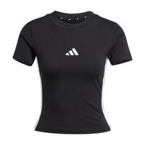 Adidas Essentials 3-Stripes Slim Fit Short Sleeve T-Shirt Streetwear Tops Women Black White JC8325 M