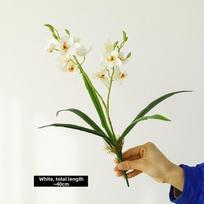 New 2 Fork Artificial Orchid Flower Floral Display Simulation Artificial Faux Plants Pink Fake Silk Flower Home Decor