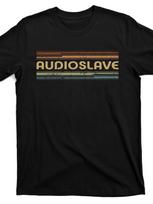 Vyriški Audioslave Vintažiniai Roko Grupės Grafiniai Marškinėliai 220g Sunkios Medvilnės Retro Muzikos Marškinėliai su Drąsia Tipografija Spalvoti Juost... S įvairiaspalvis