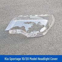 Kia Sportage priekinio žibinto dangtelis 2010, 2014, 2018 ir 2020 metų modeliams (Išvalyti kompiuterį) 10/13 Model Main Headlight Cover + Snake Glue white
