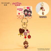 Monchhichi miela beždžionėlės lėlė Mažos veiksmo figūrėlės Telefono pakabukas Raktų pakabukas Rankinės pakabukas Moterims Mobiliojo telefono Kuprinės Piniginės Pakabukas OPP bagged