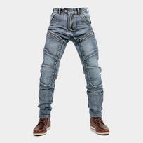 Kevlariniai motociklininko kelnės - Slim Fit, Dvigubas užtrauktukas, Keturiems sezonams, Europos ir Amerikos stiliaus, Anti-Drop Racing Džinsai. M mėlyna