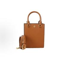 Tory Burch Blake Adjustable Detachable Shoulder Strap Leather Music Score Handbag Women Handbags Brown 138274-912 Shopping Bag Set(Basic Set+Shopping Bag)