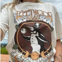 Perdirbta Penguin Fleetwood Mac Grupė Perdirbta Balta Marškinėliai Unisex NH24487 Unisex Marškinėliai XL