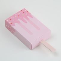 European Style Personalized Fruit Snack Box Popsicle Ice Cream Box Creative Ice Cream Candy Packaging Box rožinė