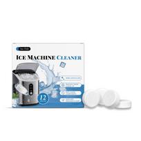 Nickel Safe Ice Machine Cleaner - Effervescent Descaler Gentle Removal of Limescale & Hard Water Buildup - Ideal for Ice Trays 12 pieces
