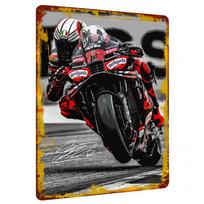 Aprilia MotoGP Racing Motociklas Metalinė Sienos Art Dekoras Individualus Motociklo Sportinis Plakatas Garažo Vyriškos Erdvės Dekoras 30x40cm(11.8x15.7inch) black