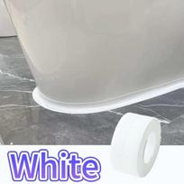PVC vandeniui nelaidi sandarinimo juosta voniai, vonios kambariui, tualetui, virtuvei, savaime limpančios vandeniui nelaidžios sienų lipdukai, nuo pelėsio apsaugančios juostos 1m&1rolls&2.2cm balta
