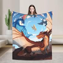 Ugnies Sparnai Pliušiniai pledai Vaikams Flanelinis Mesti pledas Sofai Lovai Super Minkštas Dizainas Kokybiškas Lovatiesė Gimtadienio Dovana 75x90cm