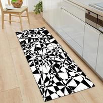 3D geometrinis virtuvės kilimėlis Miegamojo durų kilimėlis Namų prieškambario įėjimo grindų kilimas Dekoracija Svetainės kilimas Vonios neslystantis kilimėlis 40x120cm blue