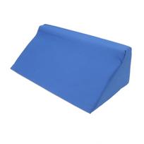Mėlynas šoninis pleišto formos pagalvė su paslėptu PU odos pasvirimu suaugusiems 50x25x15cm