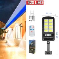 Galingiausios lauko saulės lempos 3 režimai Nuotolinio valdymo pultelis LED saulės gatvės šviestuvas 720 LED Atsparus vandeniui sodo šviestuvas namui ir kiemui 320 LEDs