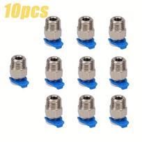 10pcs 3D Printer Accessories, Including 10 PC4-01 Pneumatic Connectors and 10 Quick Plug Gas Pipes with Straight M10 Threads and V6 Quick Connectors 10pcs