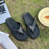 Unisex Neslystantys Vasariniai Šlepetės: Universalūs vientisos spalvos sandalai namams ir paplūdimiui 38 juoda