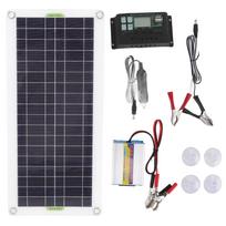12V į 220V 30W saulės įkrovimo panelė 220W saulės keitiklis akumuliatoriaus įkroviklio rinkinys stovyklavimui žygiams