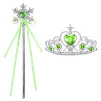 Sandėlyje turimas Pelenės Princesės Cosplay Suknelė su Žaliais Sparnais One Size
