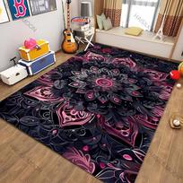 Naujas produktas! Spalvota Mandalos Gėlės Tematikos Kilimas Namų Biuro Didelio Plotas Dekoratyvinis Kilimėlis Jogai Sodui Balkonui Keturis Sezonus Kilimėlis Dovana 40x60cm (16x24in)