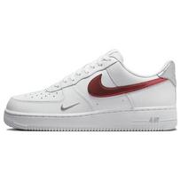Nike Air Force 1 07 Low Balti Pikantiškai Raudoni Vyriški Sportbačiai Vilko Pilkumo Metalinio Sidabro FD0654-100 39