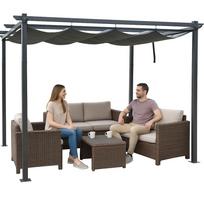 Terasinė PERGOLĖ PAVILJONAS su stogu PAVILJONAS 3x4m sodas