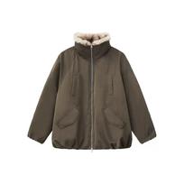 Unisex Barn Style Parka: Thickened Winter Warm Cotton Jacket L žalia