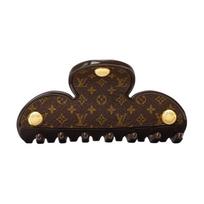 Louis Vuitton Letter Combination Design Resin Hair Clip Women Hair Accessories Brown M03546 Box+Shopping Bag