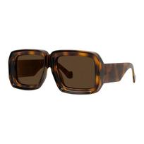 Loewe Paulas Ibiza kvadratiniai akiniai nuo saulės Tamsus Havana/Rudas Moteriški akiniai LW40064U-52G 56,Tortoiseshell