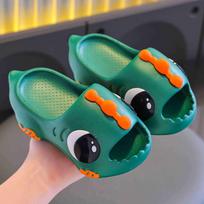 Flip-flops for Boys - Cute and Slip-resistant Shoes with A Non-slip Surface for Preventing Accidents. Girls' Shoes. 34-35 tamsiai žalia spalva