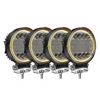 4x LED Darbinės Lempos Apvalios Gintarinės Spot Combo Rūko Žibintas Visureigiui Off Road 72W 7200LM Atsparus Vandeniui
