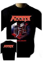 Priimkite METAL HEART 1985 Juodus marškinėlius Vyriški marškiniai Roko grupės marškinėliai Muzikos marškinėliai Unisex marškinėliai L black