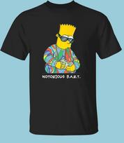 Bart Simpson Notorious Men T-shirt Black Unisex Sizes S  to 5XL JJ3474 Unisex T-Shirt M