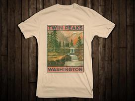 Kolekcija Twin Peaks Trumpomis rankovėmis S dydžio iki 5XL Pagrindiniai marškinėliai Unisex marškinėliai XXXL brown