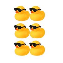 6/12/24Pc Rubber Duck Toys Yellow Rubber Ducks Squeak & Float Ducky Pool Plaything Cruise Holiday Decoration Birthday Party Favors