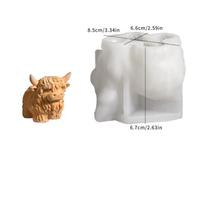 Animal Resin Molds Highland Cow Shaped Silicone Mold Reusable Mould Cake Jelly Soap Gummy Wax Candy Candle Ice Snack Baking balta