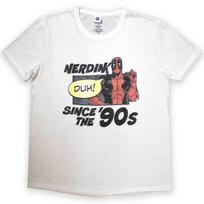 Marvel Comics Deadpool Nerdin' Since The '90s T-Shirt White New Unisex T-Shirt XXXXL