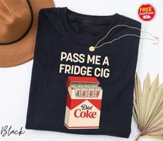 Paduok man šaldytuvo cigarečių marškinėlį Dietinės Colos Mėgėjo Marškinėlį Gėrimų Humoro Marškinėlį S3XL Unisex Marškinėlį XXL black