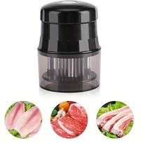 Meat Tenderizer, 56 Needles Stainless Steel Tenderizer For Tenderizing Steak Beef Fish And Poultry, Black juoda