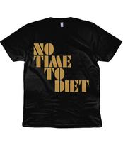 NO TIME TO DIET  James Bond 007 Inspired  Organic TShirt  Gold Unisex T-Shirt S