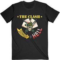 Tiesiai į pragarą The Clash Grupės Juodi Marškinėliai Medvilniniai Unisex Unisex Marškinėliai S