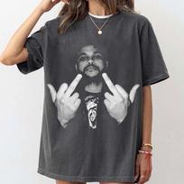 the Weeknd Middle Finger XO Tour 2025 Vintage Washed T Shirt Unisex T-Shirt M
