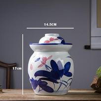 Keraminis marinuotų agurkų stiklainis buitinis Jingdezhen sustorinto molio sandarus stiklainis marinuotiems agurkams, marinuotų daržovių stiklainis, virtuvės laikymo reikmenys